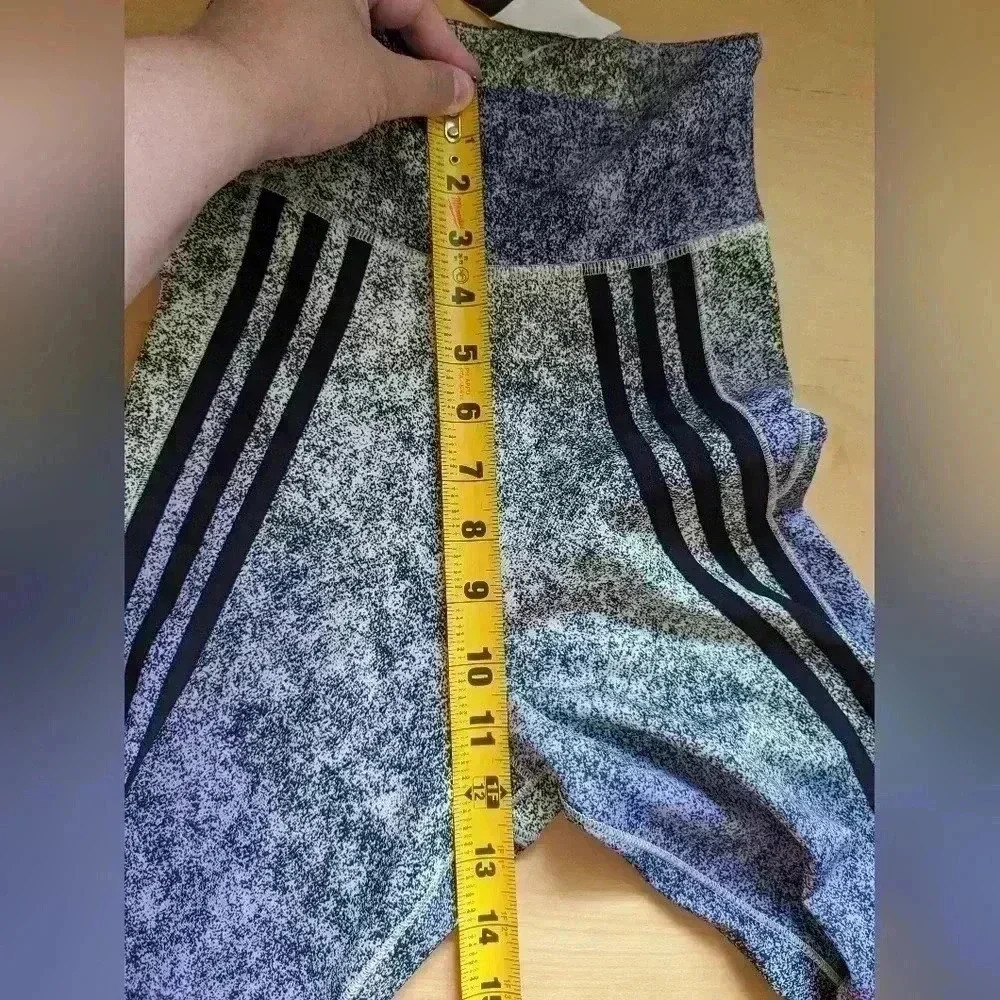 NWT ADIDAS Legging black, green and purple color size 2XS Activewear High Rise - Picture 10 of 12